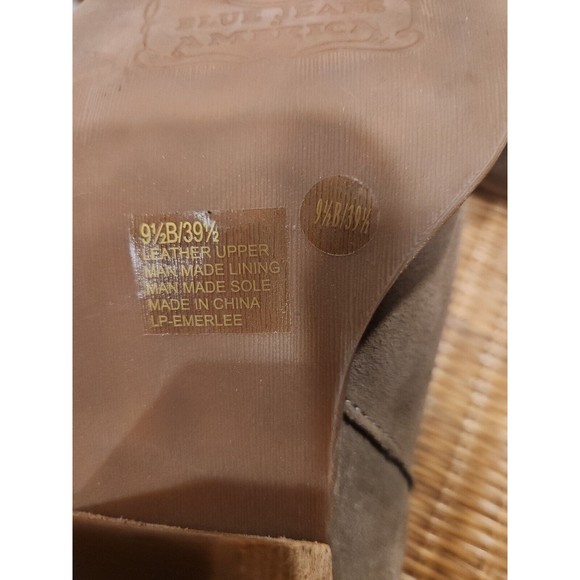 Lucky Brand Boots Womens 9.5 Leather Suede Booties Emmerlee Country Western 2.5" - Picture 11 of 12